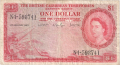 British Caribbean Territories 1 Dollar,  2.1.1963
